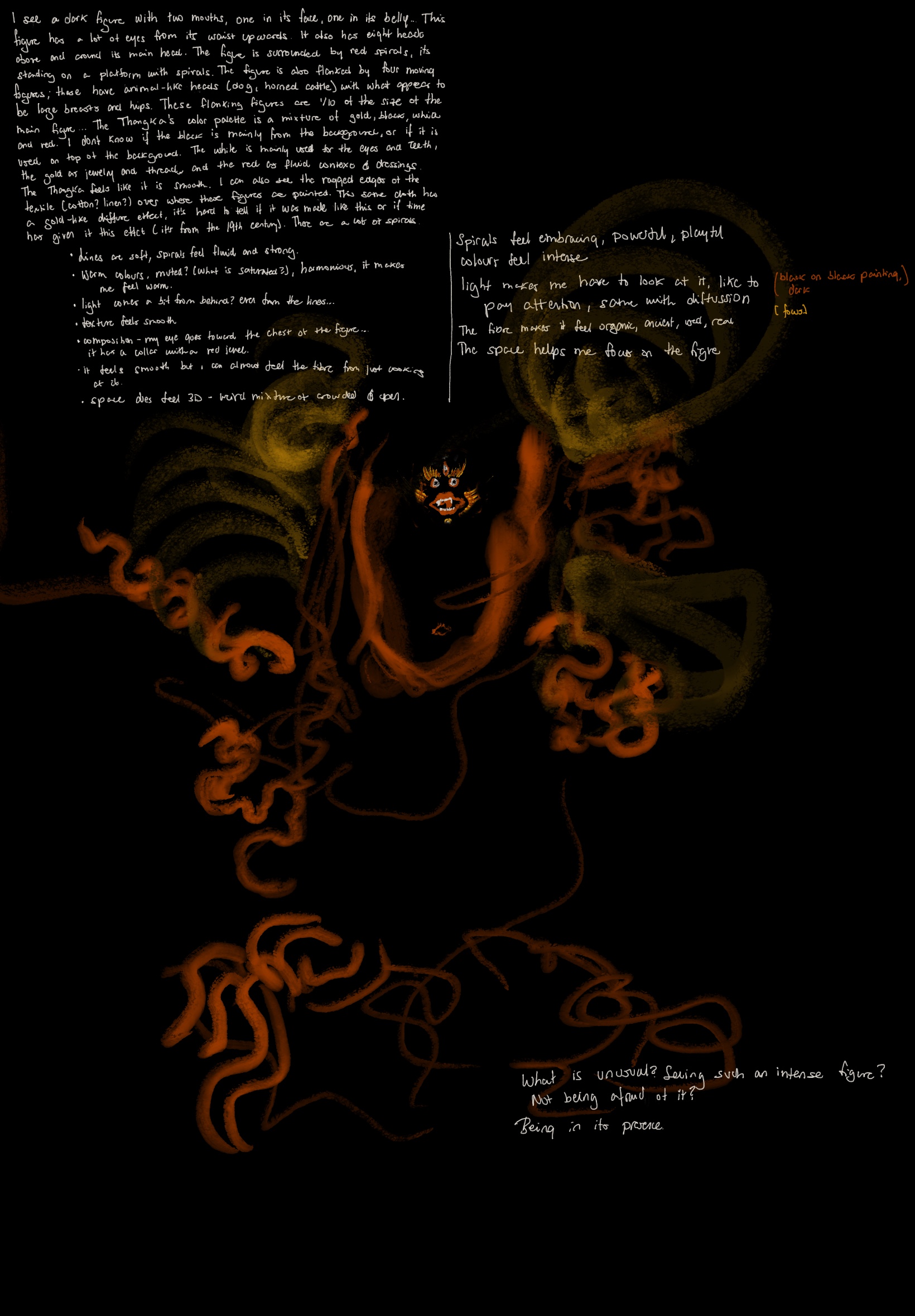 Over a wrathful deity